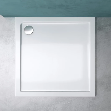 Shower Tray  Square Resin Stone Shower Tray White Finish