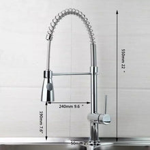 Load image into Gallery viewer, Pull Out Down Kitchen Tap Chrome Finish Mono Faucet Pull Out Down Kitchen Tap Chrome Finish Mono Faucet

