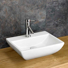 Load image into Gallery viewer, Basin Sink 500 x 430mm Bathroom Basin Sink Ceramic Countertop Rectangular Gloss White Finish

