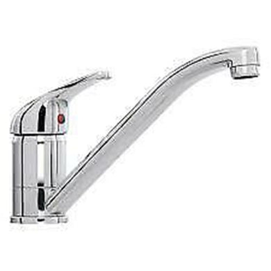 Kitchen Tap Chrome Finish Sink Mixer Hot&Cold Single Lever Handle Faucet