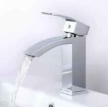 Load image into Gallery viewer, Basin Taps Hot&amp;Cold Basin Tap Chrome Finish Cloakroom Tap Modern Basin Sink Tap Square Mixer
