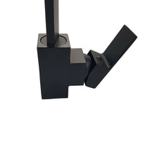 Load image into Gallery viewer, mixer kitchen tap black Mixer Tap Square Mono Brass Faucet Kitchen Tap Black Finish Square Neck Sink Taps lever
