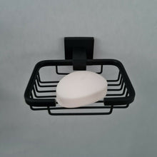 Load image into Gallery viewer, black wall mounted soap holder
