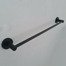 Load image into Gallery viewer, black towel rail Modern Bathroom Towel Holder Black Matt Wall Mounted Stylish Round Accessory
