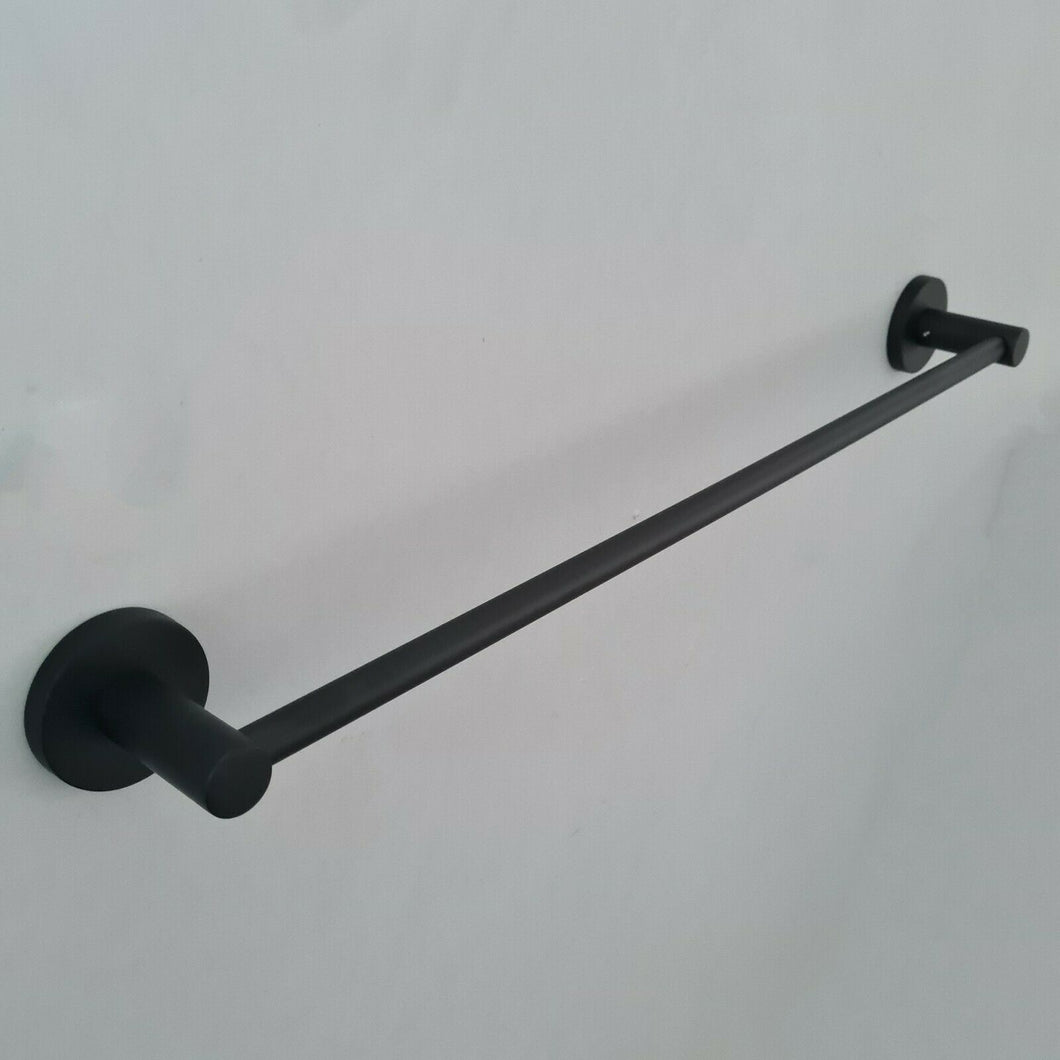 black towel rail Modern Bathroom Towel Holder Black Matt Wall Mounted Stylish Round Accessory