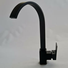 Load image into Gallery viewer, black kitchen taps for sale Kitchen Tap Black Finish Lever Mixer Tap Square Mono Faucet
