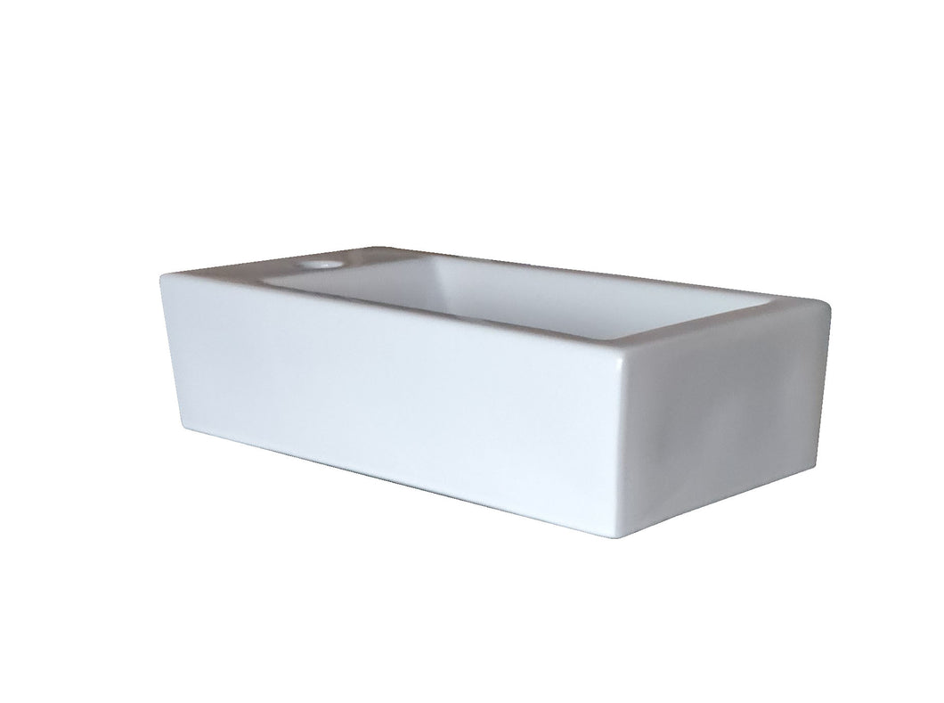 Countertop Ceramic 500mm Basin Sink Countertop Ceramic Bathroom Square White