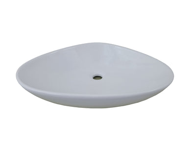 Basin Sink Basin Sink Countertop Cloakroom Ceramic Bowl Bathroom White 490mm