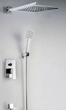 Load image into Gallery viewer, Thermostatic Shower Set Mixer Bathroom Twin Head Large Square Bar Chrome Finish

