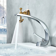 Load image into Gallery viewer, basin mixer tap Waterfall Basin Tap Chrome Finish Mixer Taps Mono Tap Cloakroom
