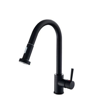 kitchen tap with pull out spray Kitchen Tap Black Finish Pull Out Swivel spout 360` Faucet