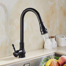 Load image into Gallery viewer, Kitchen Tap  Kitchen Tap Black Finish Pull Out Spray Mixer Faucet

