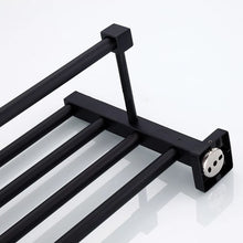 Load image into Gallery viewer, black hand towel holder 60cm Towel Holder Black Finish Wall Mounted Rack Holder Accessory
