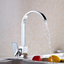 Load image into Gallery viewer, kitchen taps  Kitchen Tap Chrome Finish Mixer Tap Square Faucet
