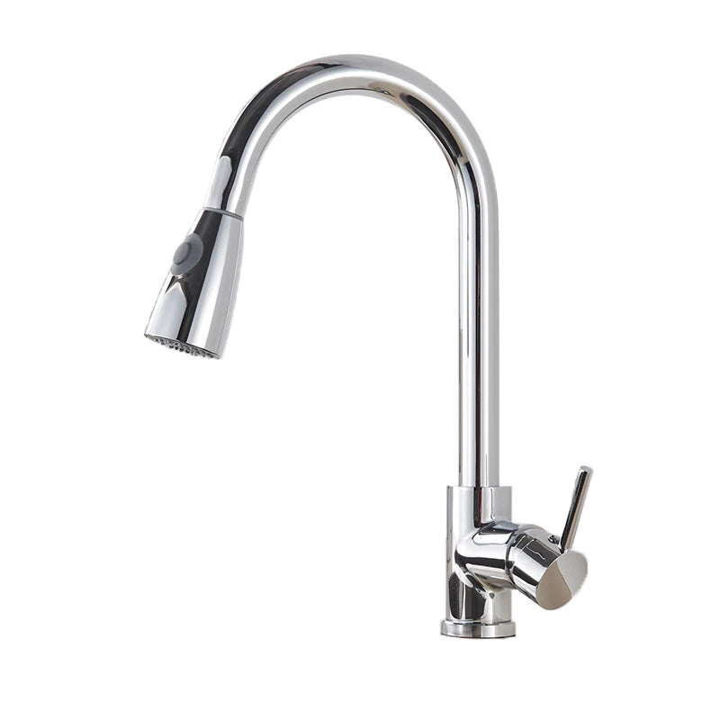 Kitchen Tap Faucet Kitchen Tap Chrome Finish with Pull Out Hose Spray Single Lever Faucet