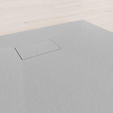 Load image into Gallery viewer, Rectangle Shower Tray Light Grey Slate Effect Slim Shower Tray
