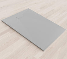 Load image into Gallery viewer, Shower Tray Grey Finish Light Grey Slate Effect Slim Shower Tray
