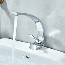 Load image into Gallery viewer,  Waterfall Basin Tap Chrome Finish Mixer Taps Mono Tap Cloakroom
