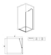 Load image into Gallery viewer, Walk In Screen Panel  Walk In Screen Panel Wet Room Shower Enclosure Glass 900mm
