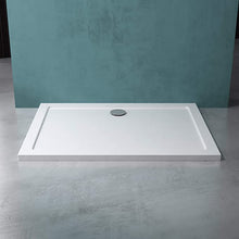 Load image into Gallery viewer, Rectangle Resin Stone Shower Tray White Finish Rectangle Resin Stone Shower Tray White Finish
