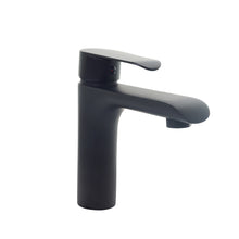 Load image into Gallery viewer, Black Taps For Bathroom Round Bathroom Mono Black Basin Sink Mixer Tap Brass Single Lever Modern Black Finish
