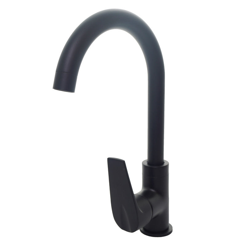 black kitchen tap Round Neck Kitchen Tap Black Finish lever Mixer Tap Round Mono Brass Faucet