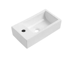 Load image into Gallery viewer, Countertop Ceramic White 500mm Basin Sink Countertop Ceramic Bathroom Square White
