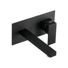 Load image into Gallery viewer, Best Black Bathroom Taps Waterfall Black Basin Sink Mixer Tap Black Matt Finish Single Lever Tap Wall Mounted Tap

