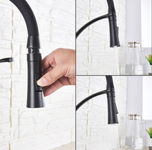 Load image into Gallery viewer, Black Finish Rotation 360 Pull Down Spray Faucet Kitchen Tap Black Finish Rotation 360 Pull Down Spray Faucet
