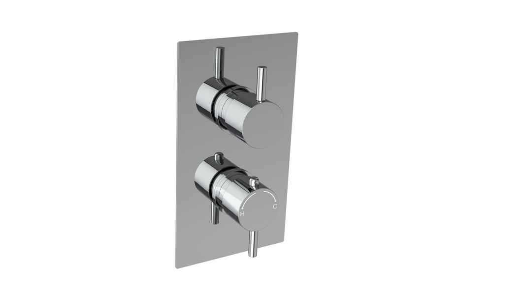 Termostatic Mixer Concealed Shower Valve 1 Way 2 Handles Round Termostatic Mixer Concealed Shower Valve 1 Way 2 Handles Round