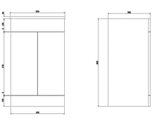 Load image into Gallery viewer, Vanity Unit 500mm White Free Standing Vanity Unit and Slim-Edge Basin
