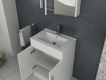 Load image into Gallery viewer, 600 mm Vanity Unit 600mm White Free Standing Vanity Unit and Slim-Edge Basin
