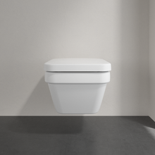 Load image into Gallery viewer, Square Soft Close Seat Bathroom Toilet Pan Ceramic Wall Hung Rimless Square Soft Close Seat Bathroom Toilet Pan Ceramic Wall Hung Rimless
