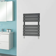 Load image into Gallery viewer, Grey Panel Radiator Anthracite/Grey Flat Panel Bathroom Radiator 616x450mm
