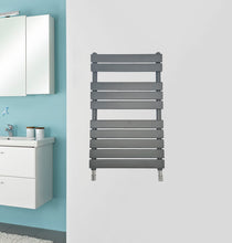 Load image into Gallery viewer, 840 x  500 mm Flat Panel Anthracite/Grey Flat Panel Bathroom Radiator 840x500mm
