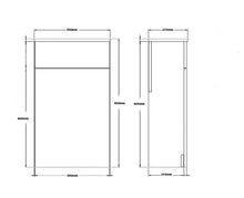 Load image into Gallery viewer, Bathroom Toilet Unit Back To Wall Unit WC 500mm Light Braun Bathroom Toilet Unit Only
