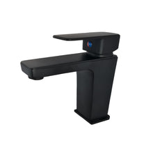 Load image into Gallery viewer, Best Black Bathroom Taps Square Bathroom Mono Sink Mixer Tap Brass Single Lever Modern Black Basin
