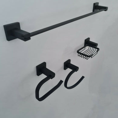 Bathroom Accessories Black Matte Wall Mounted Bathroom Accessories Set Offer 