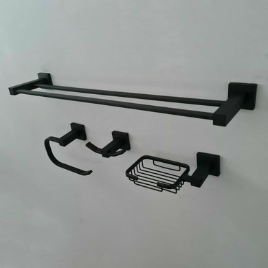 Bathroom Accessories Black Matte Finish Wall Mounted
