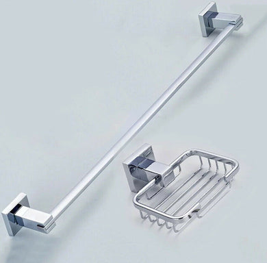 Bathroom Accessories Chrome Finish Wall Mounted Bathroom Accessories Set Soap Holder And Towel Rail Set Offer