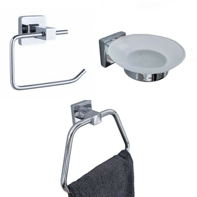 Bathroom AccessoriesBathroom Set Toilet Roll Holder Soap Holder Chrome Finish Whole Accessories Set Offer