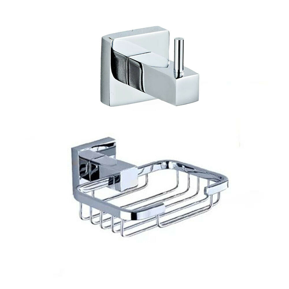 Bathroom Accessories Bathroom Set Holder Soap Holder Chrome Finish Stainless Steel Hook Holder Set Offer