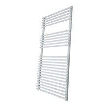 Load image into Gallery viewer, White Round Panel Designer Towel Rail 

