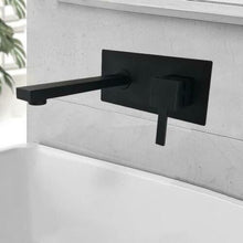 Load image into Gallery viewer, Wall Mounted Basin Tap Black Matte TB+ Bathroom Accessories Basin Sink Mixer Tap &amp; Slotted Click Clack Basin Wastes Set Offer
