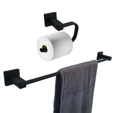 Load image into Gallery viewer, Bathroom Accessories Black Matt Finish Wall Mounted Bathroom Accessories
