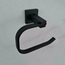Load image into Gallery viewer, Toilet Roll Holder Black Matte Finish Wall Mounted 
